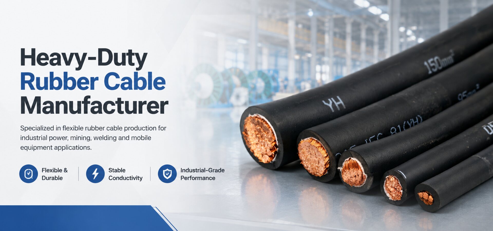 Heavy-duty rubber cable manufacturer